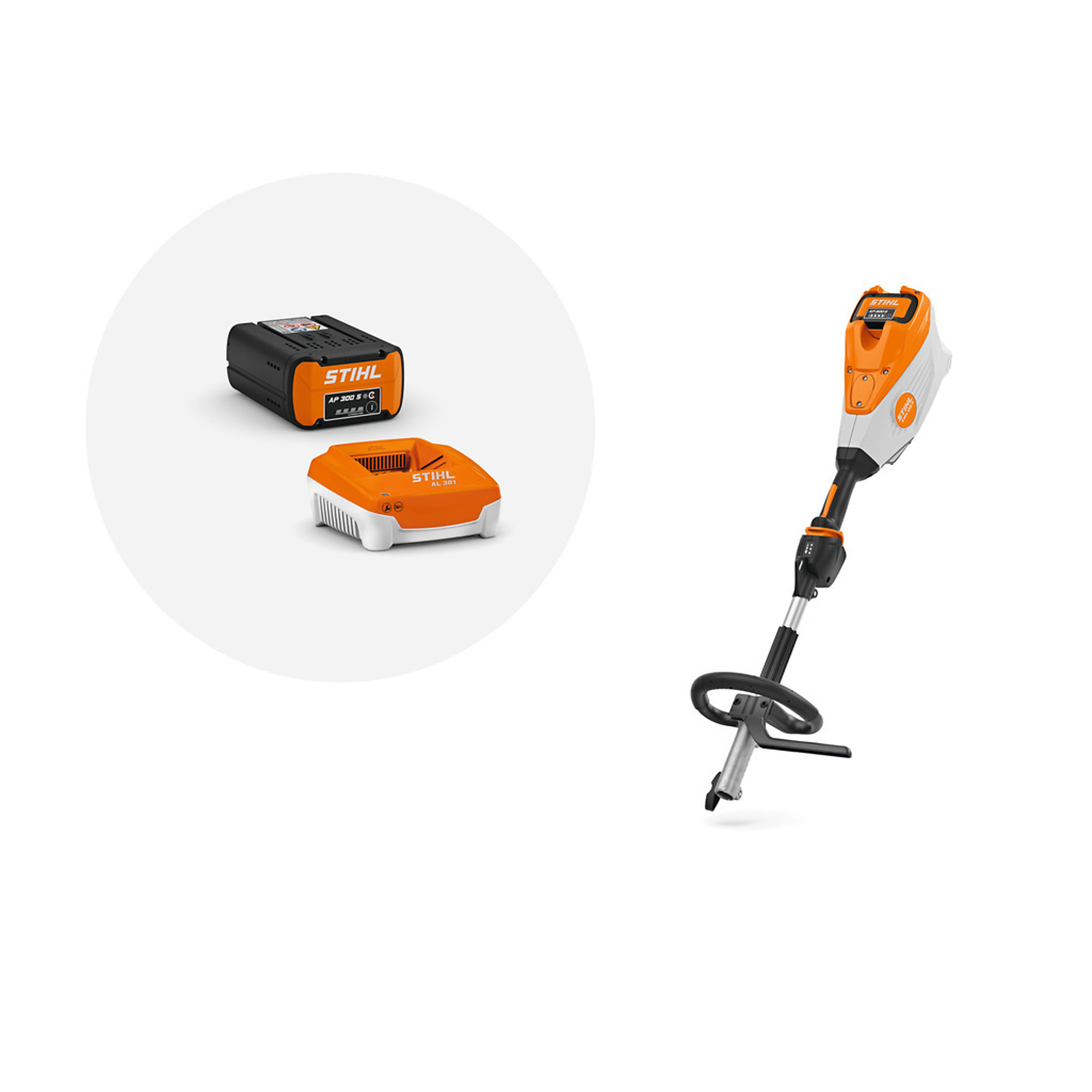 Stihl, AP Series Lithium-Ion KombiMotor - KMA 135 R Set w/ AP 300 S, Model# KMA 135 R SET